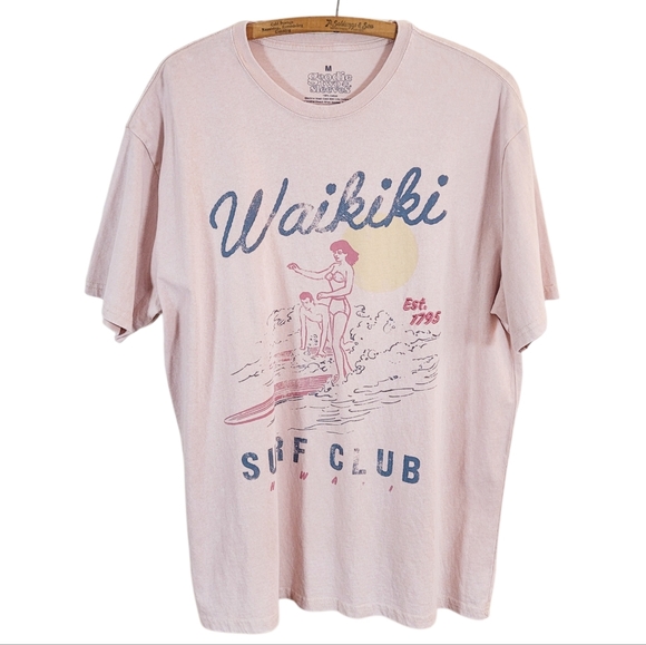 NWOT GOODIE TWO SLEEVES Vintage Wash Hawaiian Surf Graphics Pink T-Shirt Medium - Picture 5 of 5